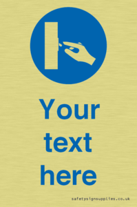 Custom Use Switch Sign